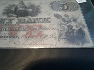 $5 The Valley Bank of Maryland 1856 Hagerstown,  MD 2