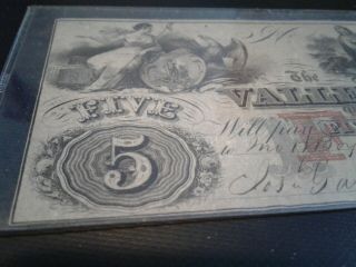 $5 The Valley Bank of Maryland 1856 Hagerstown,  MD 3