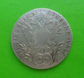 Austria - Hungary / Silver 20 Kreuzer / 1815 B