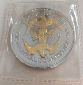 84 Ronald Reagan 40th US President Double Eagle Token Coin Silver Gold 2