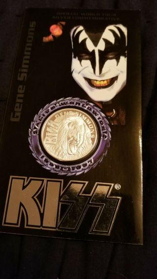 Gene Simmons Kiss Alive Worldwide Tour 1996 - 1997 999 Silver Coin G3
