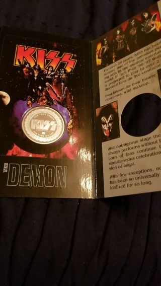 GENE SIMMONS KISS ALIVE WORLDWIDE TOUR 1996 - 1997 999 SILVER COIN G3 2