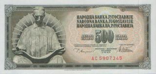 Yugoslavia Banknote - 500 Dinara - 1978 - Statue Of Nikola Tesla - Unc