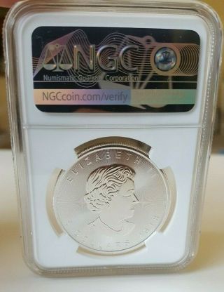 2018 Canada $5 Maple Leaf 1 oz.  9999 Silver Coin NGC MS70 Early Releases 3