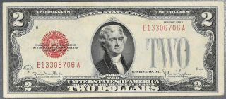 1928 - G $2 Dollar Bill Usn Crisp Choice Bu Note Fr 1508 A1289