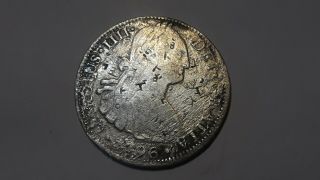 1796 8 Reales Spanish Silver With Chopmarks Carolus Iiii