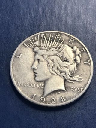 1928 - P - Silver Peace Dollar - $1 - Key Date