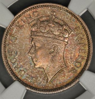 1937 Ngc Ms64 Southern Rhodesia 6 Six Pence Toned