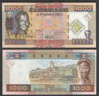 Guinea 2010 1000 Francs Cat P - Uncirculated