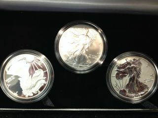 2006 American Eagle 20th Anniversary 3 - Piece Silver Dollar Set In Orig Govt Pkg