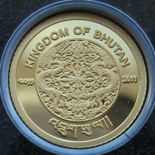 Bhutan 100 Ngultrum 2011 Chorten Kora Gold Proof Coin 2