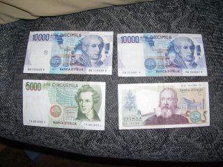 Italy 2/10000 Lire - Year 1984 - Alessandro Volta 1/5000 (1985),  And 1/2000 (1983)