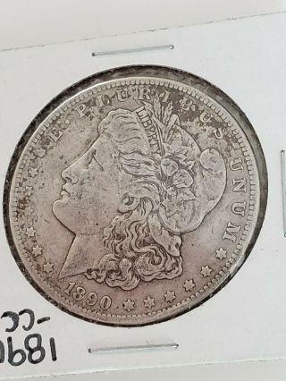 1890 Cc Morgan Silver Dollar Carson City.  Patina
