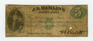 1862 5c F.  C.  Hulett At J.  D.  Hamlin 
