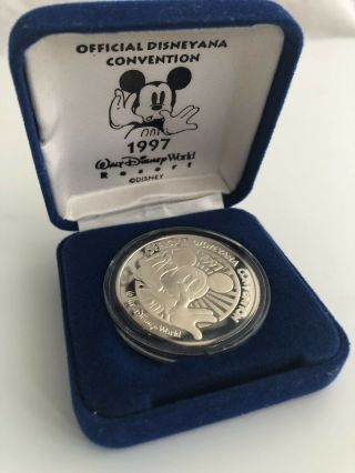 1997 Disneyana Convention Le500 1 Oz Silver Coin