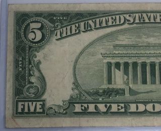 1950 E $5 Dollar Star Note - Mis - Cut - Error 6