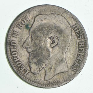 Silver - World Coin - 1867 Belgium 2 Francs - World Silver Coin - 9.  7g 007