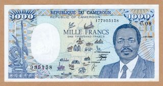1990 - Cameroun - 1000 Francs (p - 26b) - Unc