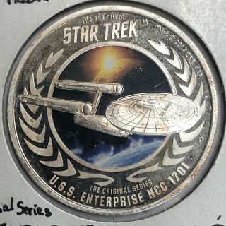 Star Trek Uss Enterprise Ncc - 1701 2015 1oz Silver Proof Coin The Perth Z561