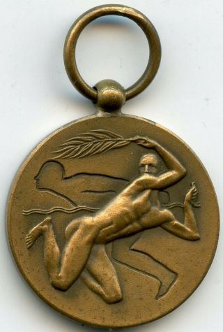 Netherlands 1961 Medal Of Royal Dutch Swimming Federation Knzb 25mm