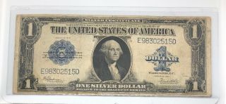 1923 Large Note Silver Certificate 1 Dollar Bill - (f)