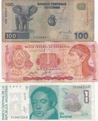 7 1915 - 2006 Circulated Notes From All Over
