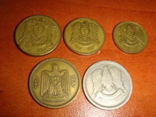 Syria 5 Different Coins 1948 - 1967,  Coin