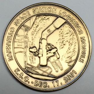 N108 NASA SPACE SHUTTLE COIN / MEDAL,  ENDEAVOUR,  STS - 108 2