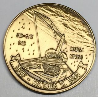 N068 NASA SPACE SHUTTLE COIN / MEDAL,  ENDEAVOUR,  STS - 68 2