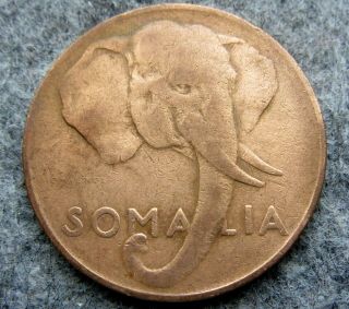 Somalia 1950 10 Centesimi,  Elephant Head