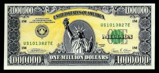 1 One Million Dollars I.  A.  M.  Intaglio American Banknote Co 