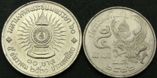 Thailand 5,  10 Baht 1979/1987 - Rama Ix - 2 Coins - 817 ¤