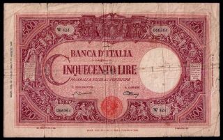 Italy,  500 Lire,  1943 - 1946