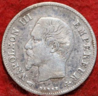 1857 - A France 20 Centimes Silver Foreign Coin