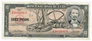 1958 Central America 10 Pesos Note - P88b