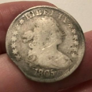 1805 Draped Bust Quarter Dollar 25 Cents - Straight Edge Clip