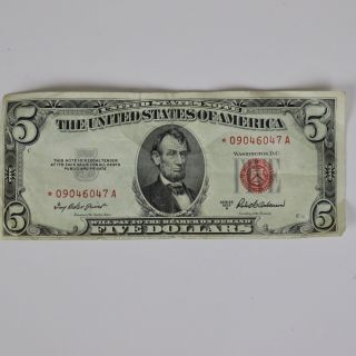 1953 A Five Dollar Frn Red Seal Star Note Good