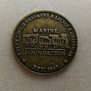Toys For Tots Us Marine Corps Christmas Foundation Brass Challenge Token Coin