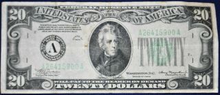 $20 1934 Series Federal Reserve Note - Bank Of Boston