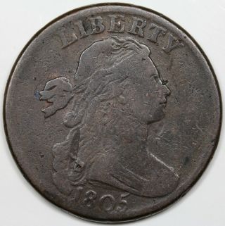 1805 Draped Bust Large Cent,  Vg - F Detail