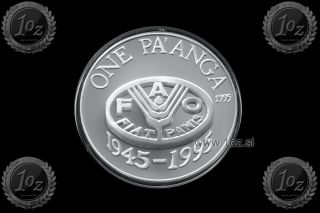TONGA 1 PA ' ANGA 1995 (F.  A.  O.  - FAO) SILVER Commemorative Coin (KM 180) PROOF 2