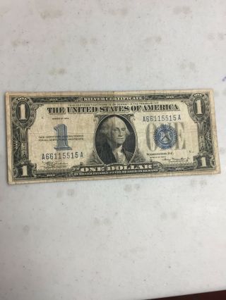 Series 1934 $1 Silver Certificate " Funny Back " Note