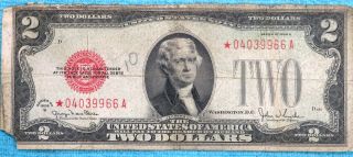1928g $2 Star Note Red Seal Fr 1508 Smc