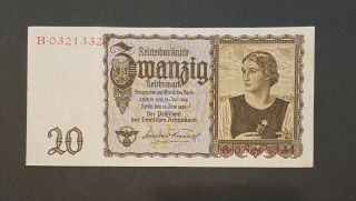 20 Reichsmark 1939 Germany,  (swastika)