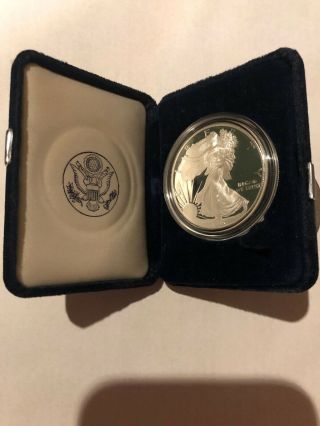 1995 Silver American Eagle Proof With Case