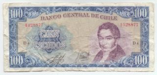 Chile 100 Escudos 1962 - 1975,  P - 141