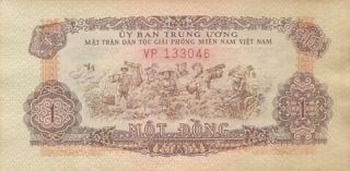 1963 South Viet - Nam 1 Dong Viet Cong Note,  Pick R4