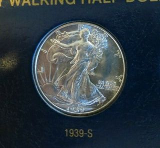 1939 S Walking Liberty Half Dollar Choice Gem Bu Ms,