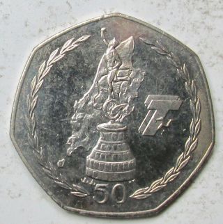 2004 Tt Isle Of Man 50 Pence Mercury Trophy