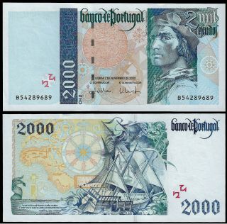 Portugal Banknote 2000 Escudos 2000 Pick 189 Unc